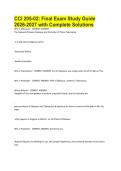 CCI 205-02- Final Exam Study Guide 2026-2027 with Complete Solutions&period;
