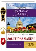 Solutions Manual for South-Western Federal Taxation 2026&colon; Essentials of Taxation &ndash; Individuals and Business Entities&comma; 29th Edition &lpar;Nellen&comma; Cuccia&comma; Persellin & Young&comma; 2025&rpar; &vert; All Chapters 1&ndash;18 Covered