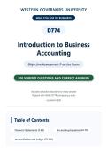 WGU D774 Introduction to Business Accounting&colon; 200 Practice Exam Questions & Answers &lpar;2026 Updated&rpar;