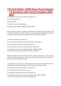 CCI First Edition CNOR Exam Prep Chapters 1-9 Questions with Correct Answers 2026-2027&period;