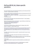 RxPrep MPJE &lpar;AL&rpar; State-specific questions and answers 2026