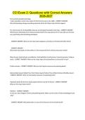 CCI Exam 2- Questions with Correct Answers 2026-2027&period;