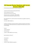 CCI Vascular Review Questions with Correct Answers 2026-2027