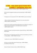 CCMA - NHA 2026 QUESTIONS WITH CORRECT ANSWERS 2026-2027&period;