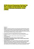 NR 566 Advanced Pharmacology Final Exam Test Bank &vert; Complete 150 Q&A Bundle with Verified Answers & Rationales &lpar;Chamberlain &sol; Across Lifespan&rpar;