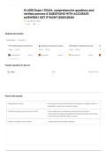 IU A100 Exam 1 EXAM&comma; comprehensive questions and verified answers &vert;&vert; QUESTIONS WITH ACCURATE ANSWERS &vert; GET IT RIGHT &vert;&excl;