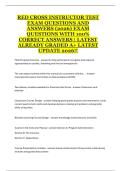Red Cross Instructor Certification Exam &ndash; Teaching Methods&comma; Course Facilitation&comma; and Instructor Study Guide