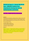 RN HESI Exit Exam V1 &ndash; Elsevier HESI RN Exit &NewLine;Exam &ndash; 2026&sol;2027 Academic Year &ndash; &NewLine;Comprehensive Nursing Exam with 150 &NewLine;Verified Questions and Answers