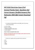 NYC DCAS Electrician Exam &lpar;Civil &NewLine;Service&rpar; Practice Exam  Questions And &NewLine;Correct Answers &lpar;Verified Answers&rpar; Plus &NewLine;Rationales 2026 Q&A Instant Download &NewLine;Pdf 