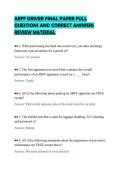 ARFF DRIVER FINAL PAPER FULL&NewLine;QUESTIONS AND CORRECT ANSWERS&NewLine;REVIEW MATERIAL&NewLine;