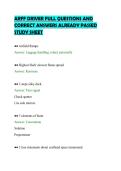 ARFF DRIVER FULL QUESTIONS AND&NewLine;CORRECT ANSWERS ALREADY PASSED&NewLine;STUDY SHEET