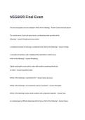 NSG6020 Final Exam Questions and Answers