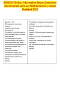 BSN235 Clinical Information Exam Questions&NewLine;and Answers with Verified Solutions &vert; Latest&NewLine;Updated 2026