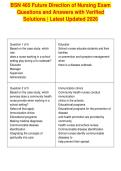 BSN 465 Future Direction of Nursing Exam&NewLine;Questions and Answers with Verified&NewLine;Solutions &vert; Latest Updated 2026