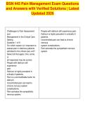 BSN 445 Pain Management Exam Questions&NewLine;and Answers with Verified Solutions &vert; Latest&NewLine;Updated 2026&NewLine;