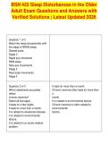 BSN 425 Sleep Disturbances in the Older&NewLine;Adult Exam Questions and Answers with&NewLine;Verified Solutions &vert; Latest Updated 2026