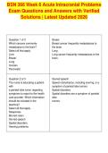 BSN 366 Week 6 Acute Intracranial Problems&NewLine;Exam Questions and Answers with Verified&NewLine;Solutions &vert; Latest Updated 2026