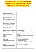 BSN 366 Week 3 Gas Exchange Exam&NewLine;Questions and Answers with Verified&NewLine;Solutions &vert; Latest Updated 2026
