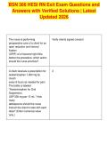 BSN 366 HESI RN Exit Exam Questions and&NewLine;Answers with Verified Solutions &vert; Latest&NewLine;Updated 2026&NewLine;