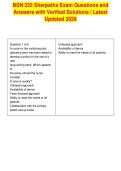 BSN 335 Sherpaths Exam Questions and&NewLine;Answers with Verified Solutions &vert; Latest&NewLine;Updated 2026