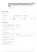 Dell Certification Test 2026 Actual Questions with Verified Answers &vert; Latest 2026 &sol; 2027 Update&vert; 100&percnt; Correct A&plus; Grade
