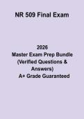 NR 509 Final Exam&colon; Complete Advanced Health Assessment Study Guide&comma; Review Notes & Practice Questions PDF
