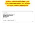 BSN 266 Sherpaths Nutrition Exam&NewLine;Questions and Answers with Verified&NewLine;Solutions &vert; Latest Updated 2026
