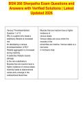 BSN 266 Sherpaths Exam Questions and&NewLine;Answers with Verified Solutions &vert; Latest&NewLine;Updated 2026