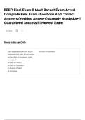 BEFO Final Exam &vert;&vert; Most Recent Exam Actual Complete Real Exam Questions And Correct Answers &lpar;Verified Answers&rpar; Already Graded A&plus; &vert; Guaranteed Success&excl;&excl; &vert; Newest Exam