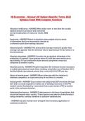 IB Economics - Glossary Of Subject-Specific Terms 2022 Syllabus Exam With Complete Solutions