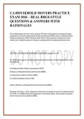 CA HOUSEHOLD MOVERS PRACTICE &NewLine;EXAM 2026 &ndash; REAL BHGS-STYLE &NewLine;QUESTIONS & ANSWERS WITH &NewLine;RATIONALES