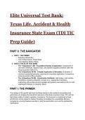 Elite Texas Life & Health Insurance State Exam Test Bank 2026&sol;2027 &vert; S-Tier TIC Prep & Statutory Cheat Sheet