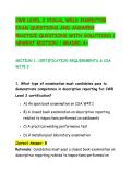 CWB LEVEL 2 VISUAL WELD INSPECTOR&NewLine;EXAM QUESTIONS AND ANSWERS&NewLine;PRACTICE QUESTIONS WITH SOLUTIONS &vert;&NewLine;NEWEST EDITION &vert; GRADED A&plus;