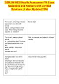 BSN 246 HESI Health Assessment V1 Exam&NewLine;Questions and Answers with Verified&NewLine;Solutions &vert; Latest Updated 2026