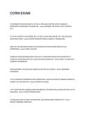 CCRN EXAM Questions and Answers
