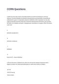 CCRN  Test Questions and Answers