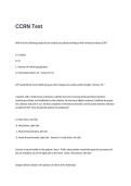 CCRN Test Questions with Correct Answers