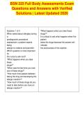 BSN 225 Full Body Assessments Exam&NewLine;Questions and Answers with Verified&NewLine;Solutions &vert; Latest Updated 2026