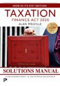 Solutions Manual for Taxation Finance Acts 2025&comma; 31st Edition &lpar;Melville&comma; 2025&rpar; &vert; All Chapters 2&ndash;32 Covered
