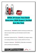 APEA 3P Exam Test Bank &lpar;Course Code&colon; &lbrack;Insert Course Code&rsqb;&rpar; &vert; 95&plus; Practice Questions & Verified Answers &vert; Primary Care&comma; Pharmacology&comma; Health Assessment & Clinical Management