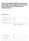 WGU C172 COMPLETE VERSION 3 Actual Exam &lpar;Latest 2026 &sol; 2027 Update&rpar; Questions & Correct Answers &lpar;100&percnt; Correct Verified Answers&rpar; Already Graded A&plus;