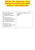 BSN 206 - ISB - Hallmark Set 1 Exam&NewLine;Questions and Answers with Verified&NewLine;Solutions &vert; Latest Updated 2026