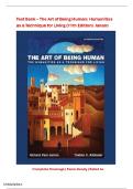 Test Bank for The Art of Being Human&colon; Humanities as a Technique for Living &ndash; 11th Edition &lpar;Richard Paul Janaro & Thelma C&period; Altshuler&rpar;  &vert; Humanities Exam Prep 2026&sol;2027