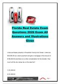 Florida Real Estate Sales Associate Exam 2026 &vert; Florida Real Estate License &vert; 500&plus; Practice Questions with Verified Answers & Calculations &vert; FREC&comma; DBPR&comma; Real Estate Law&comma; Contracts & Licensing