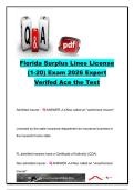 Florida Surplus Lines License &lpar;1-20&rpar; Exam 2026 &vert; Florida 1-20 License &vert; 600&plus; Practice Questions with Verified Answers &vert; Surplus Lines Law&comma; FSLSO&comma; NRRA&comma; OIR & Insurance Regulations