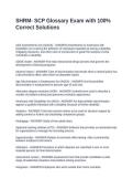 SHRM- SCP Glossary Exam with 100&percnt; Correct Solution