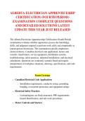 ALBERTA ELECTRICIAN APPRENTICESHIP &NewLine;CERTIFICATION &lpar;FOURTH PERIOD&rpar; &NewLine;EXAMINATION COMPLETE QUESTIONS &NewLine;AND DETAILED SOLUTIONS LATEST &NewLine;UPDATE THIS YEAR JUST RELEASED 