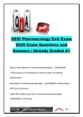 HESI Pharmacology Exit Exam 2026 &vert; HESI Pharmacology &vert; 500&plus; Practice Questions with Verified Answers &vert; Drug Classifications&comma; Medication Safety&comma; NCLEX Review & Elsevier