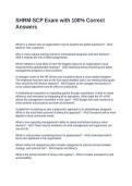 SHRM-SCP Exam with 100&percnt; Correct Answers