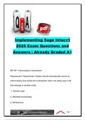 Implementing Sage Intacct 2026 Certification Exam &vert; 250&plus; Practice Questions & Verified Answers &vert; Multi-Entity&comma; General Ledger&comma; Accounts Payable&comma; Accounts Receivable&comma; Purchasing&comma; Order Entry & Cash Management